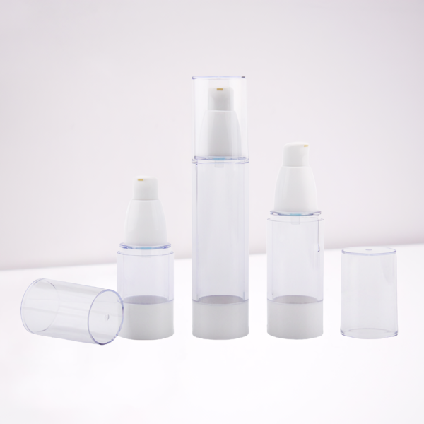 Clear AS Vaccum Pump Bottle Skincare Packaging