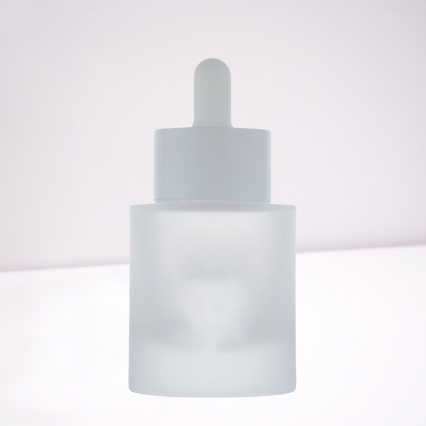 Thick Bottom Glass Bottle with Big Dropper Frosted Glass Packaging