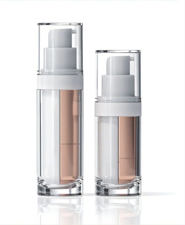 Dual Chamber Cosmetic Lotion BottleAmple Cosmetic Packaging