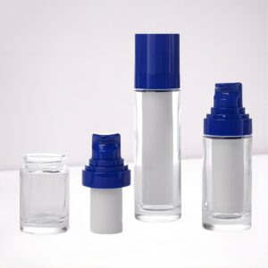 15ml 30ml 50ml Refillable Airless Bottle Glass Airless Pump Bottle OEM Sustaniable Cosmetic Pump Bottle