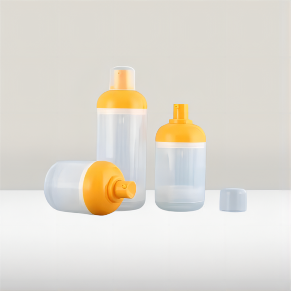 Boston Round Airless Pump Bottle 30ml 50ml 100ml Ample Cosmetic Packaging