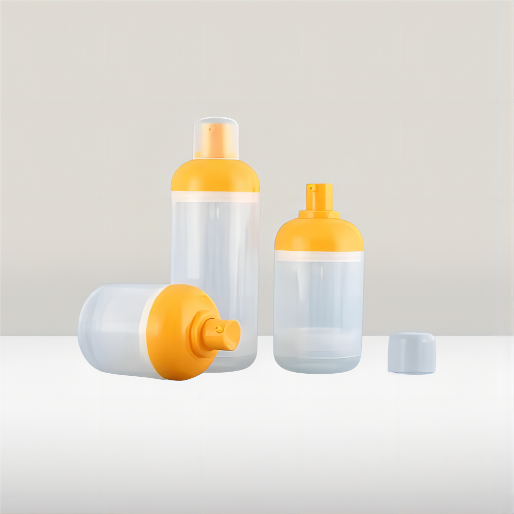 Boston Round Airless Pump Bottle 30ml 50ml 100ml Ample Cosmetic Packaging