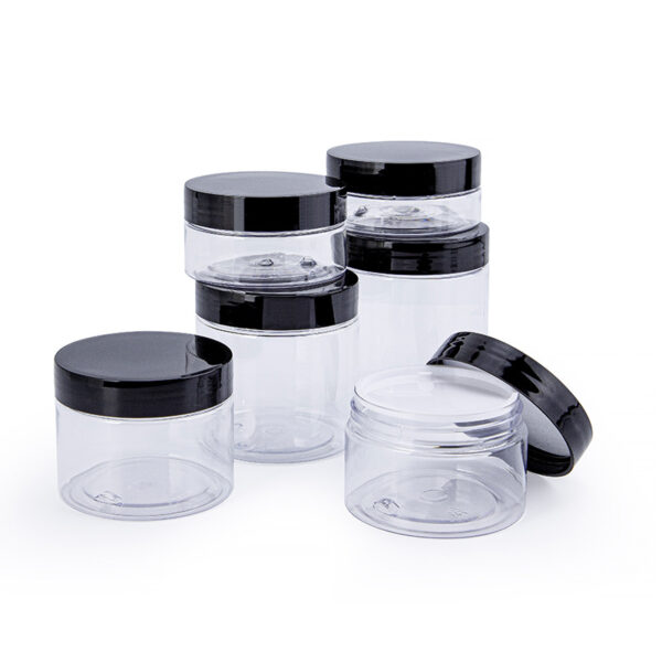 68mm Neck Size Clear PET Jar 50ml 80ml 100ml 120ml 150ml 200ml 250ml Round PET jars 4oz 5oz 8oz Custom color Wide mouth PET jars PET jar for cosmetics