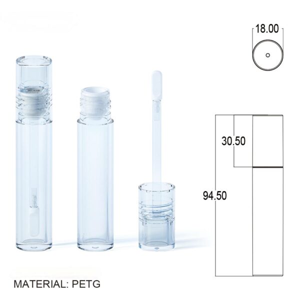 PETG Lip Gloss Container 5mlAmple Cosmetic Packaging