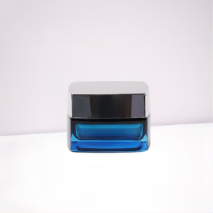 Luxury 30g 50g square glass jars WholesaleAmple Cosmetic Packaging