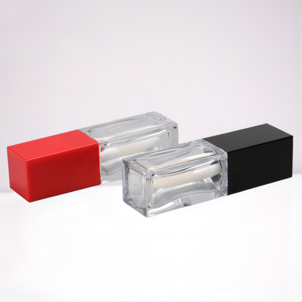 New Design 8ml Square Lip Tint Container with Thick Applicator 10ml Square Lip Oil Bottle PETG Lip Glaze Tube Square Lip Gloss Container - Image 2