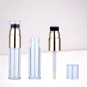 Portable concealer bottle with brush applicatorAmple Cosmetic Packaging